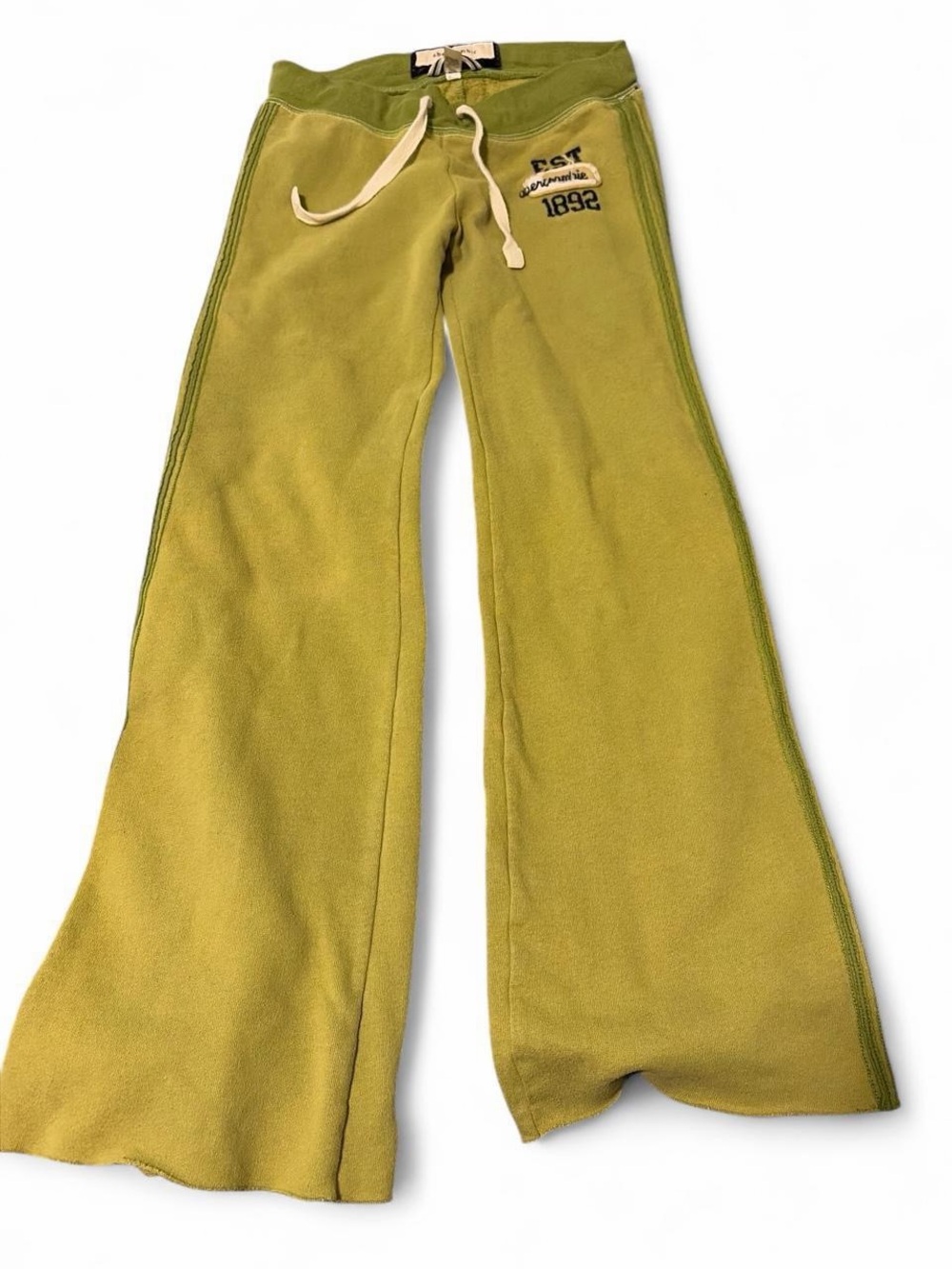 Abercrombie & Fitch Olive Drawstring Fleece Joggers